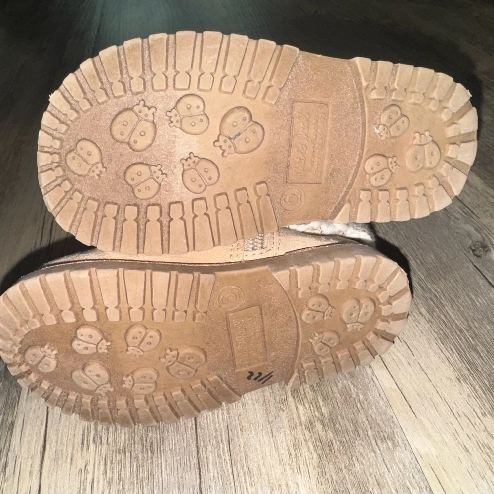 Cat & Jack Tan and Cream Kids Boots